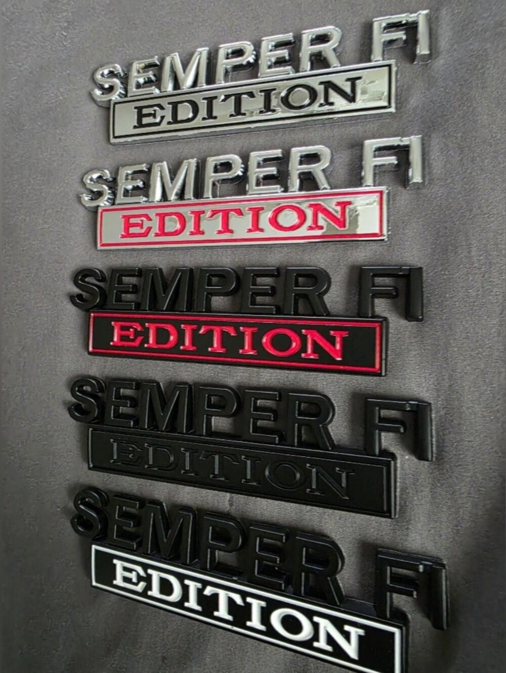 Metal USMC Semper Fi Edition Badge Emblem Adhesive Vehicle Laptop Tablet